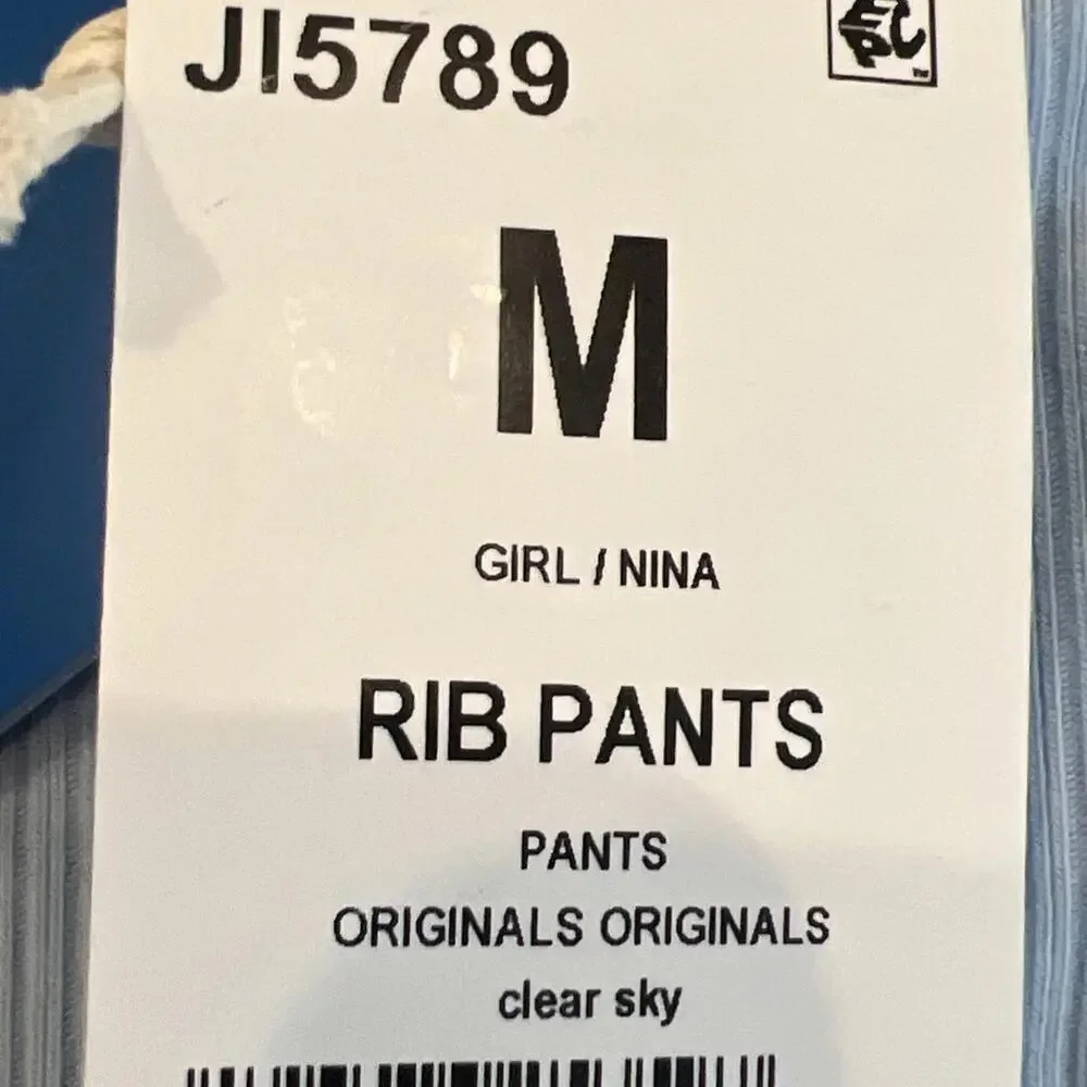 $35 NWT adidas Big Girls RIB  Pull-On Flare Blue Pants Size M(11-12) - Picture 6 of 7